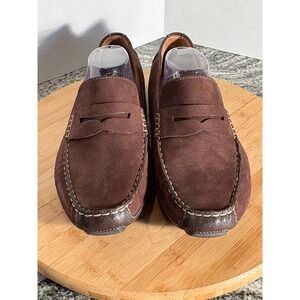 Cole Haan Gunnison Mens Brown Suede Penny Driver Loafers C31489 Size 13M